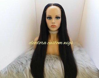 Handmade Raw Cambodian Straight Hair Wig: Custom 5x5 Lace Closure