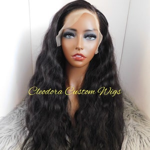 Wig Megan/Authenthic Raw Cambodian Human Hair/Made to order/Loose Messy Waves/Wig Length 22inches/13*4 Lace frontal Wig