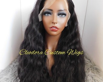 Megan Wig: Raw Cambodian Human Hair, Loose Wave Lace Frontal, 22 inch