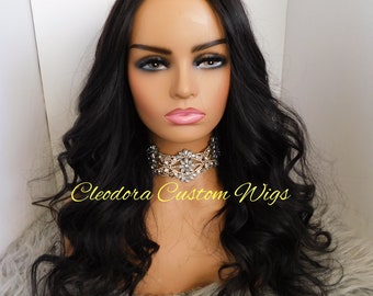 Handmade U-Part Wig: Raw Cambodian Virgin Human Hair, Body Wave, 18 inch