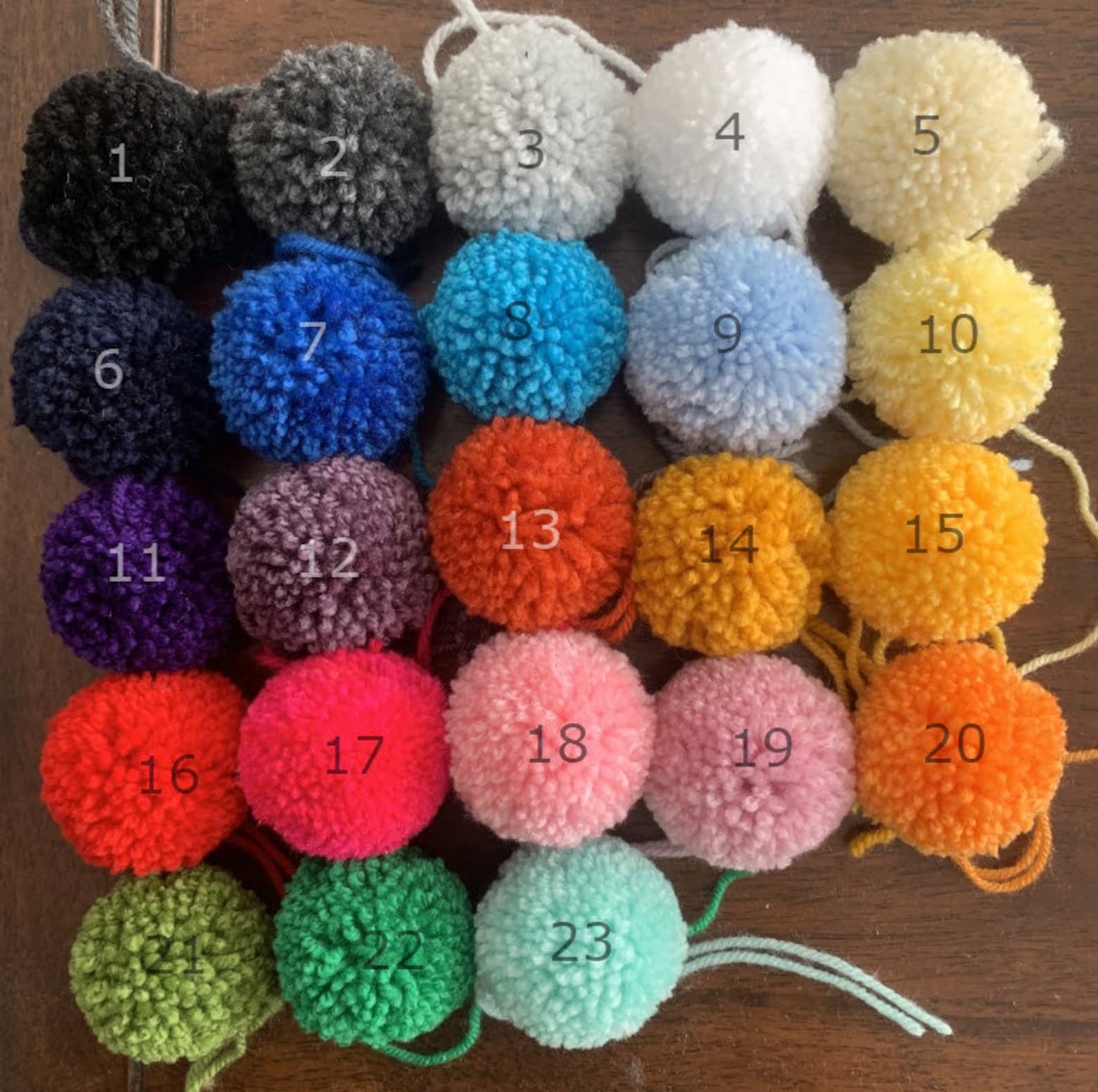 3cm Diameter Wool Yarn Fluffy Pom Poms Small Etsy