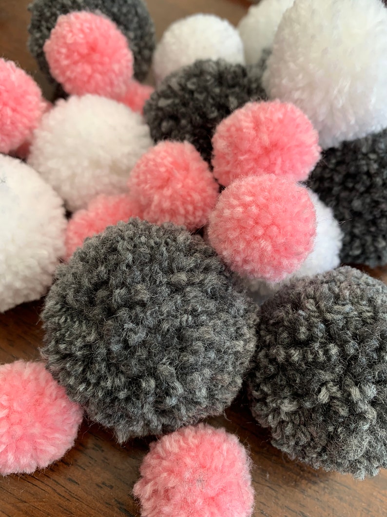 Wool Pom Poms 4.5cm 6cm 9cm and 10cm diameter Etsy