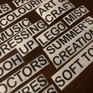 Toy Box Storage Label, Custom Vinyl Sticker Decals, Toybox, Hinch, Solomon IKEA Trofast Storage Box labels perfect for Trofast