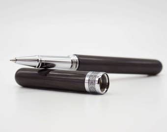 Auster Rollerball Pen(African Black wood) with leather pen case