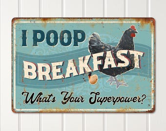 Chicken Coop Metal Sign - Rustic Farmhouse Style, Durable for Outdoors