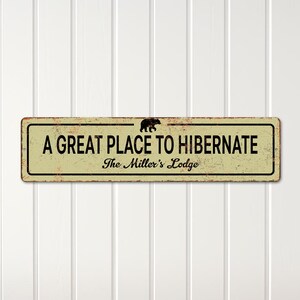 Vacation Lodge Sign – Vintage Metal Sign for Housewarming Gift, Custom Outdoor Wall Art, Rustic Decor, Personalized Gifts & Home Gift