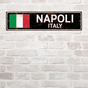 Personalized Napoli Italy Sign; Vintage Metal Sign for Italians ...
