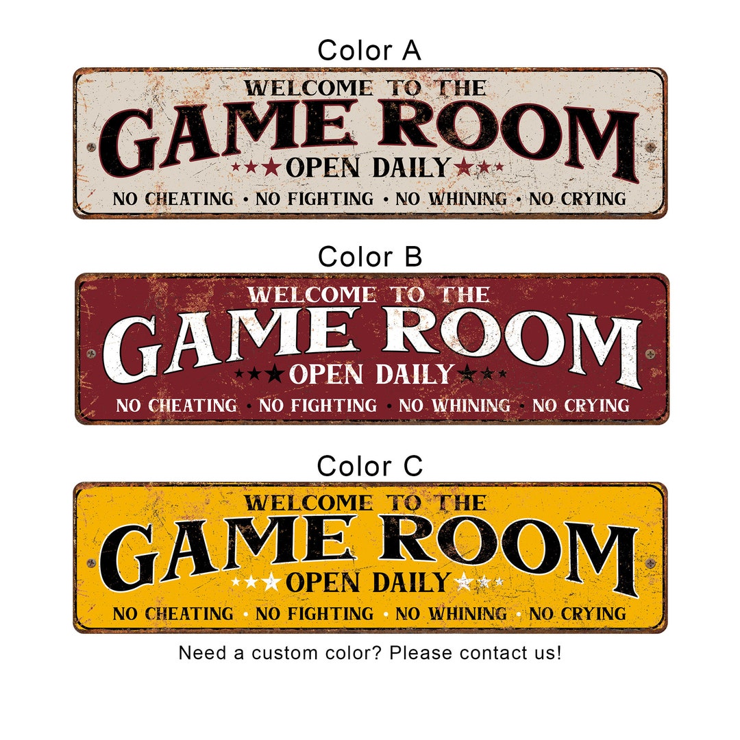 Vintage Game Room Sign Kids' Game Room Decor Sign for Etsy