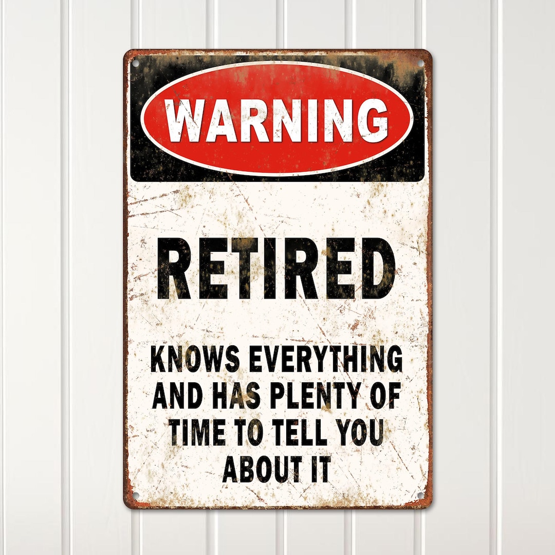 Retirement Metal Sign, Funny Personalized Decor (customizable Text) - Etsy