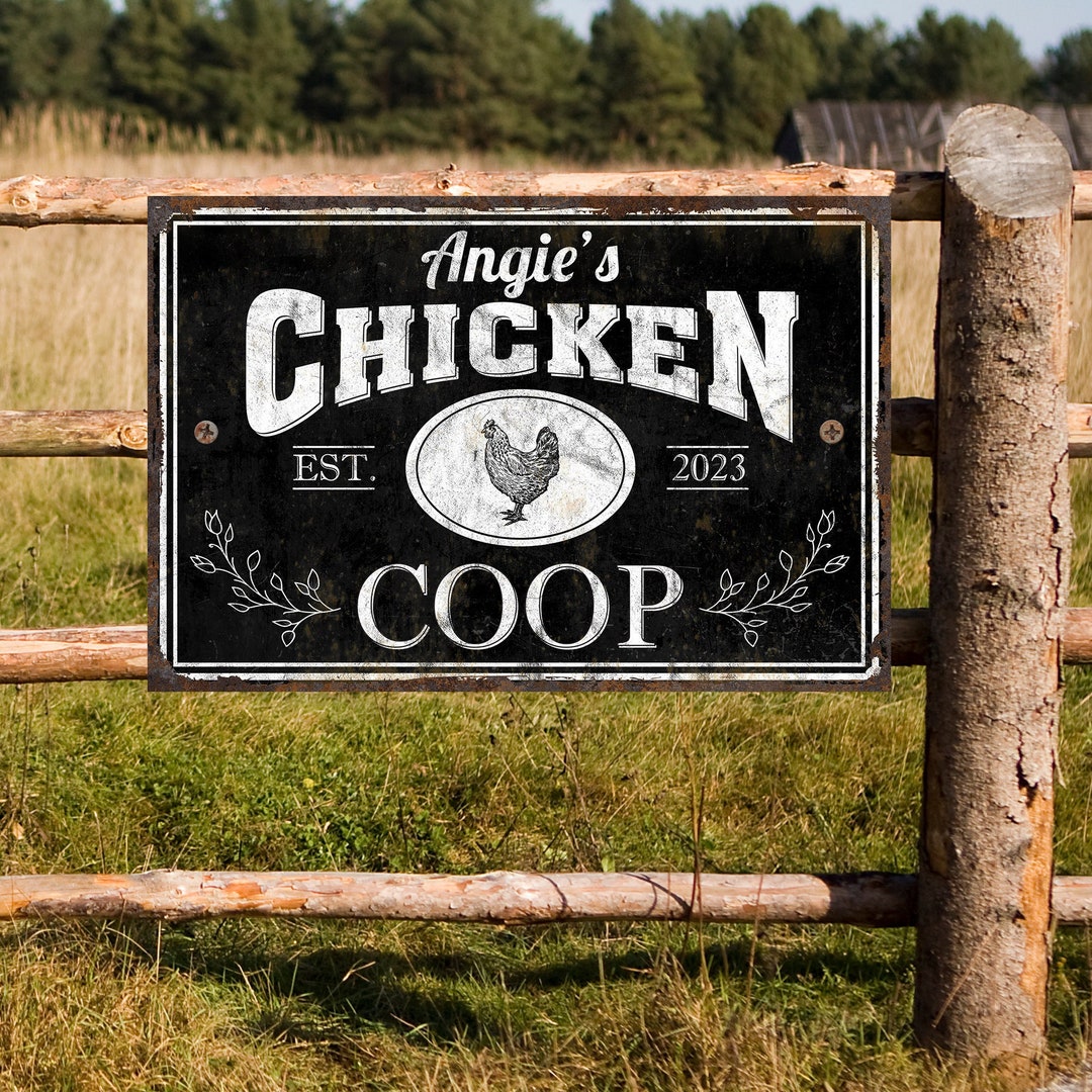 Personalized Chicken Coop Sign Personalized Farm Sign Chicken Farm Sign