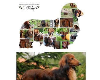Your Own Dog Puppy Canine Pet Memorial Photo Collage Wall Art Home Decor Digital Printable