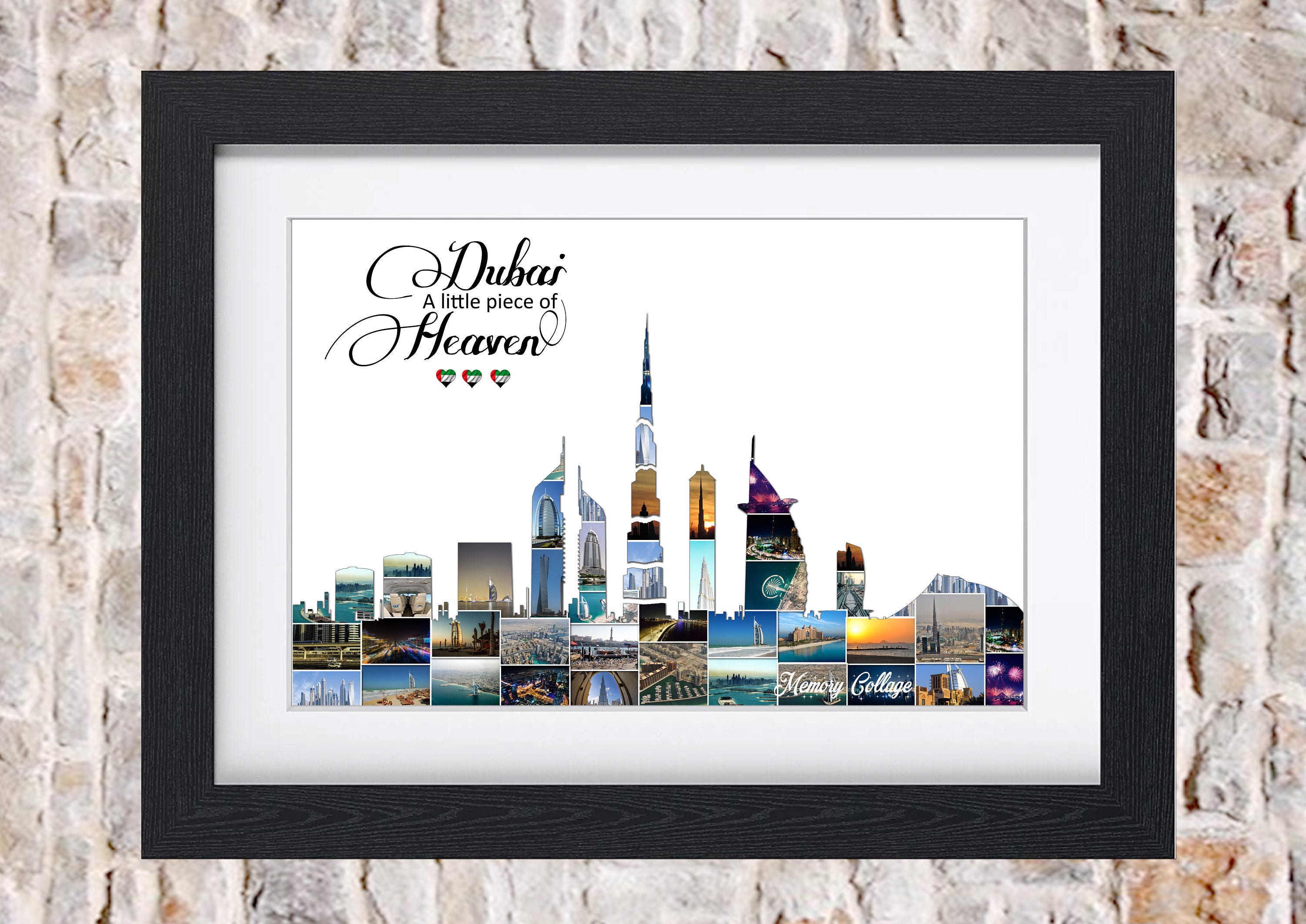  Dubai  Skyline Cityscape Photo Collage Wall  Art  Home Decor  