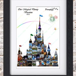 Shooting Star Castle Photo Collage Wall Art Home Decor Digital Printable