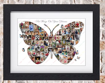 Butterfly Photo Collage Wall Art Home Decor Digital Printable