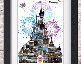 Sleeping Beautys Actual Castle Paris Photo Collage Wall Art Home Decor Digital Printable