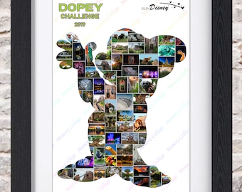 Run Disney Dopey Disney Photo Collage Wall Art Home Decor Digital Printable