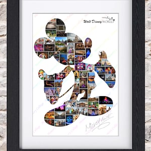 Mickey Mouse Inspired Photo Collage Wall Art Home Decor Digital Printable