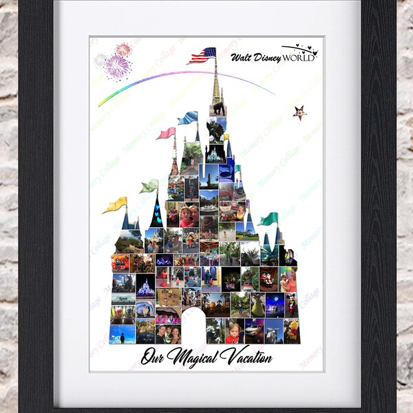 Cinderella Castle Photo Collage Etsy Israel Cinderella Castle Photo Collage Etsy Israel