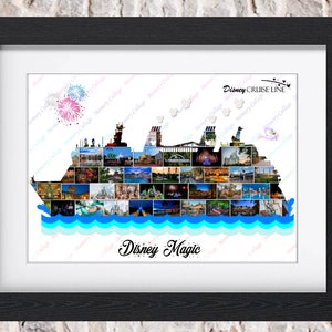 Cruise Line Photo Collage Wall Art Home Decor Digital Printable
