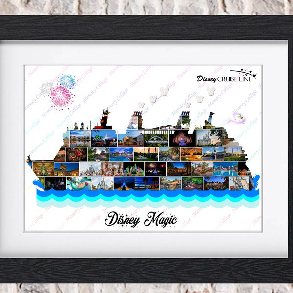 Cruise Line Photo Collage Wall Art Home Decor Digital Printable