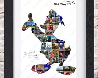 Donald Duck Disney Photo Collage Wall Art Home Decor Digital Printable