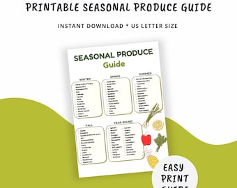 Printable Seasonal Produce Guide