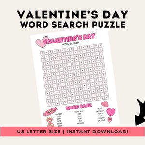 Valentine&#39;s Day Word Search Puzzle