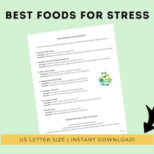 Best Foods for Stress Printable PDF