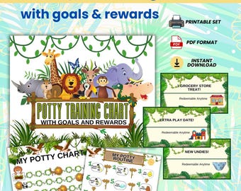 Printable My Potty Training Chart with Goals and Rewards
