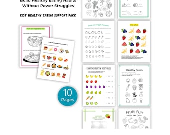 Kids' Healthy Eating Support Pack - Fun Printable Worksheets for Kids