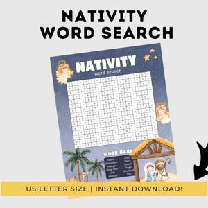 Nativity Word Search Puzzle
