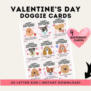 Printable Doggie Valentine&#39;s Day Cards