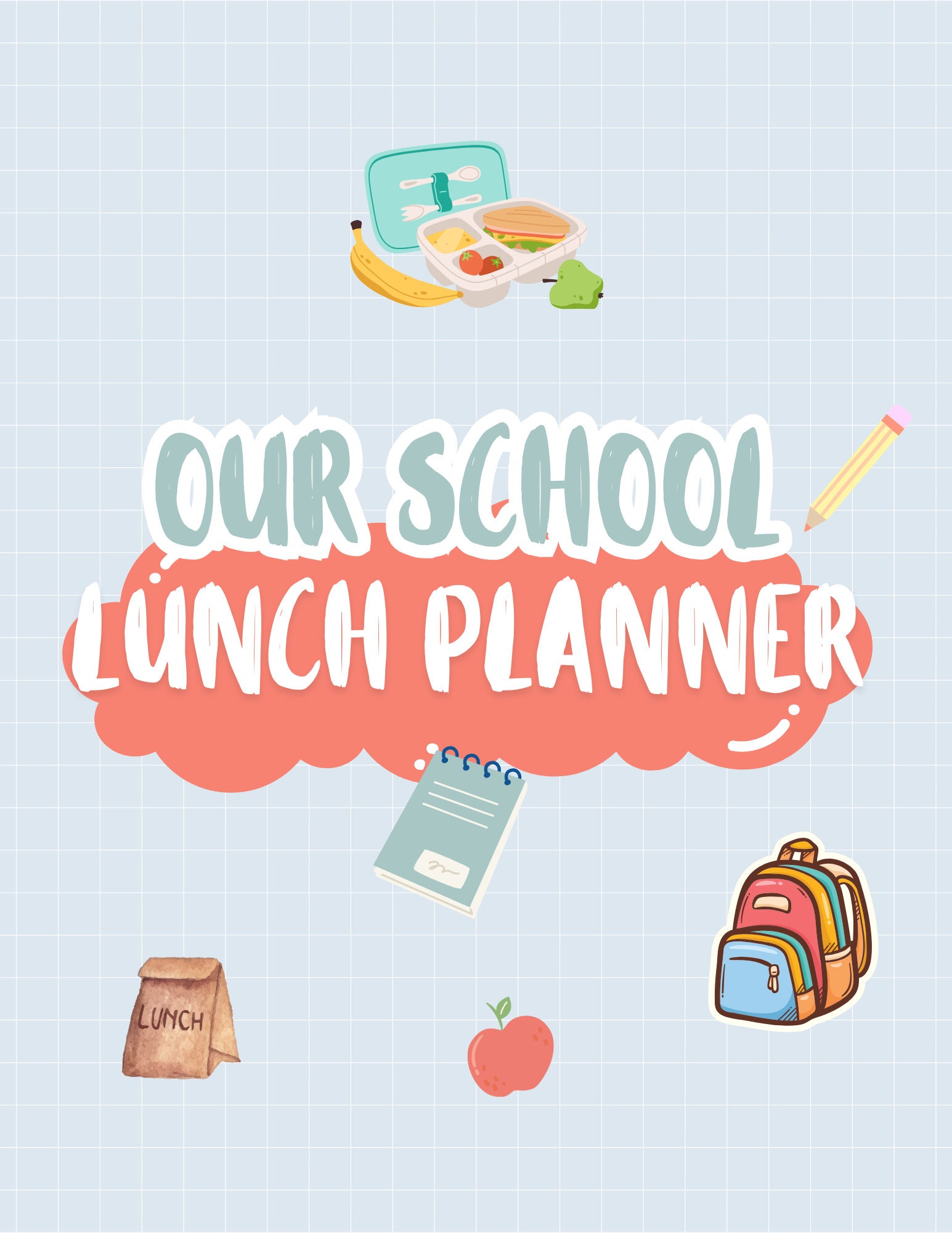 Printable School Lunch Planner for Kids - Etsy
