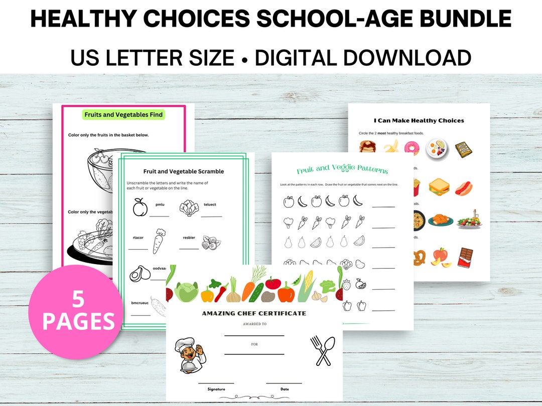 Kids Healthy Eating Worksheets for School Age Students Eating Healthy ...