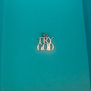 Tiffany & Co. Vintage Rare Try God Reiki Charged Pendant Sterling