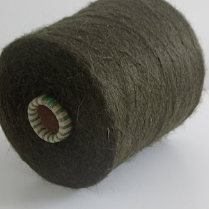 Luxury mohair yarn cake Swamp green mohair yarn on cone Soft lace yarn for hand and machine knitting Weaving Crochet 100-200g/3.5-7oz yarn