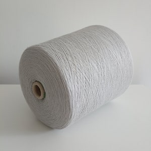 Gray merino wool yarn Lace yarn Weaving thread Hand and machine knitting, crochet Wool yarn on cone Merino yarn cake 100-200g /3.5-7 oz yarn