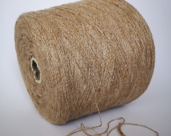 Yarn 100/% Natural Silk Yarn on cone Beige Golden Weaving Hand knitting 100 gr