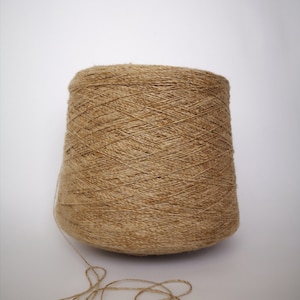 Seidengarn 100% natürliches Tsumugi Seidengarn auf Kone Goldbraun Webkunstfaser Hand- und Maschinenstricken , Weben, Häkeln 800g Garn