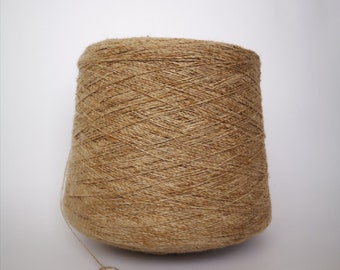 Seidengarn 100% natürliches Tsumugi Seidengarn auf Kone Goldbraun Webkunstfaser Hand- und Maschinenstricken , Weben, Häkeln 800g Garn