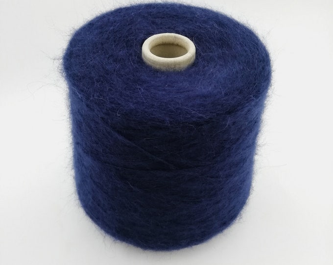 Mohair Weaving Yarn Dark Navy Blue Kidmohair Gift Yarn on Cone Weaving