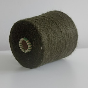 Luxury mohair yarn cake Swamp green mohair yarn on cone Soft lace yarn for hand and machine knitting Weaving Crochet 100-200g/3.5-7oz yarn