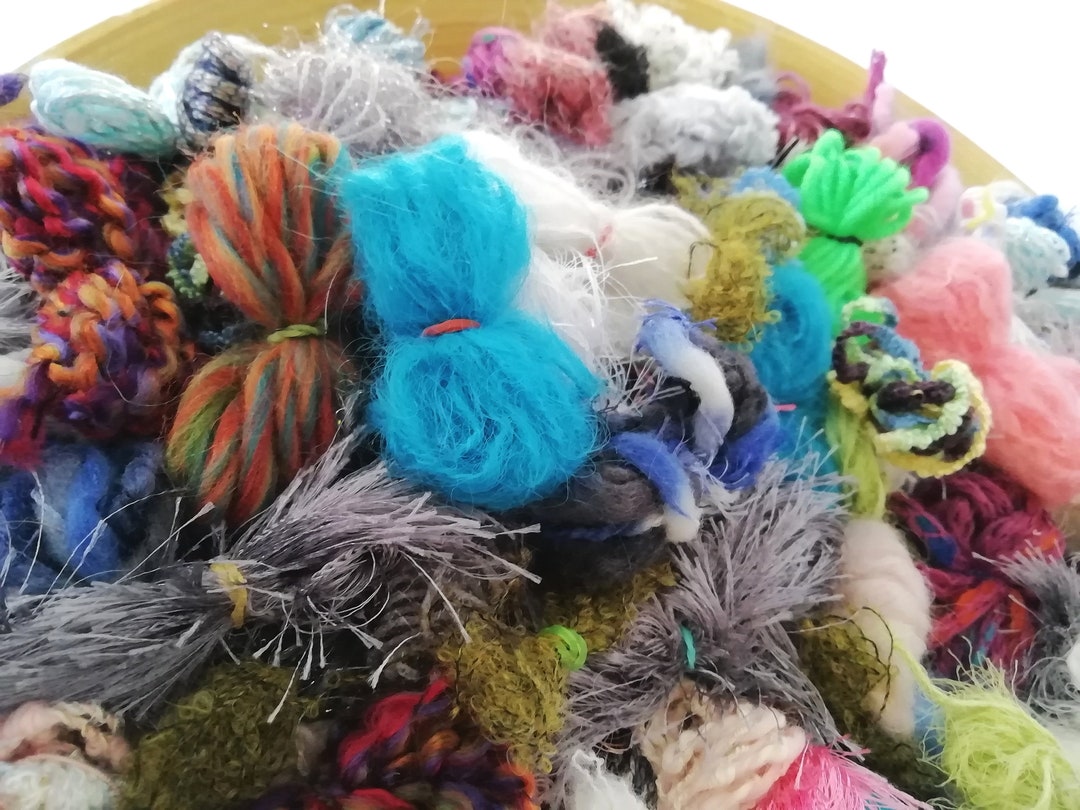 Scrap Fiber Yarn Embellishments Amigurumi Weaving Junk Journal ...