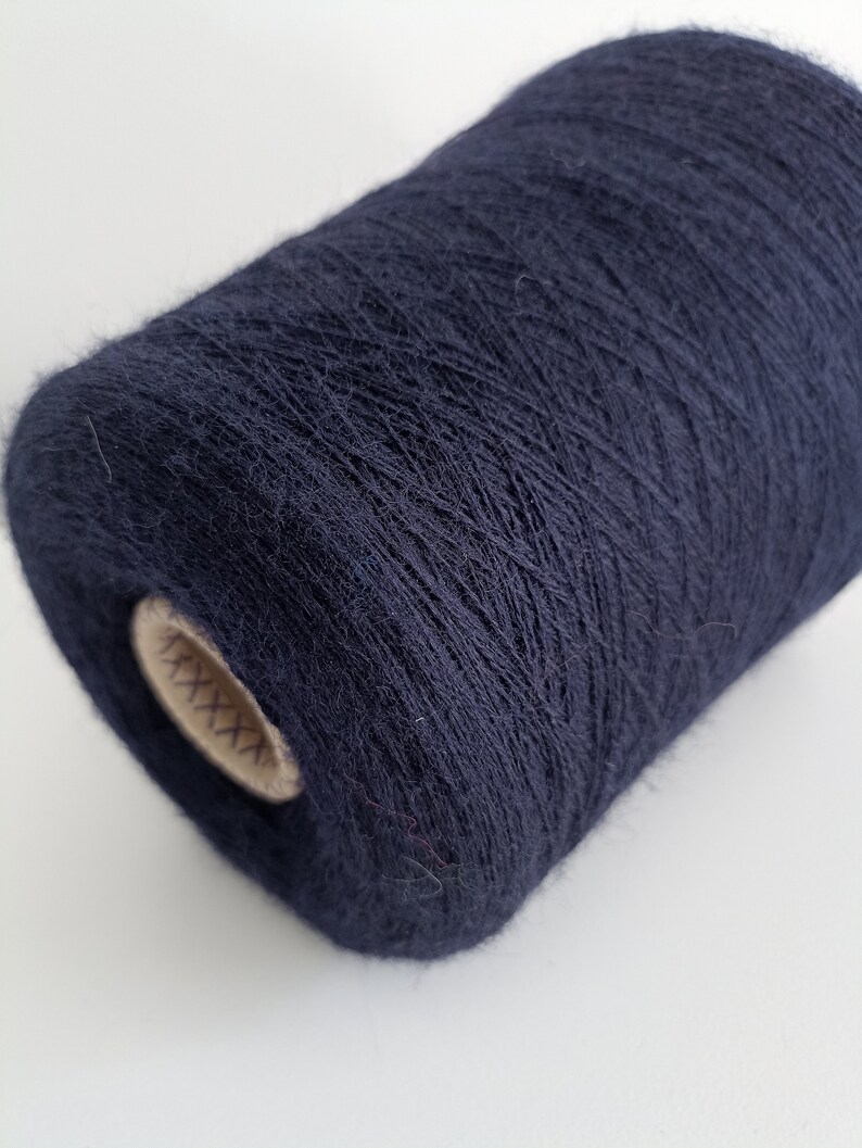 Fil de laine vierge bleu marine Fil de dentelle de laine d'agneau Fil de tissage naturel Fil de laine pour le tricot à la main et à la machine Crochet 100-200g/3.5-7oz fil image 7
