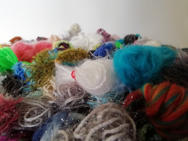 Scrap Fiber Yarn Embellishments Amigurumi Weaving Junk Journal | Etsy