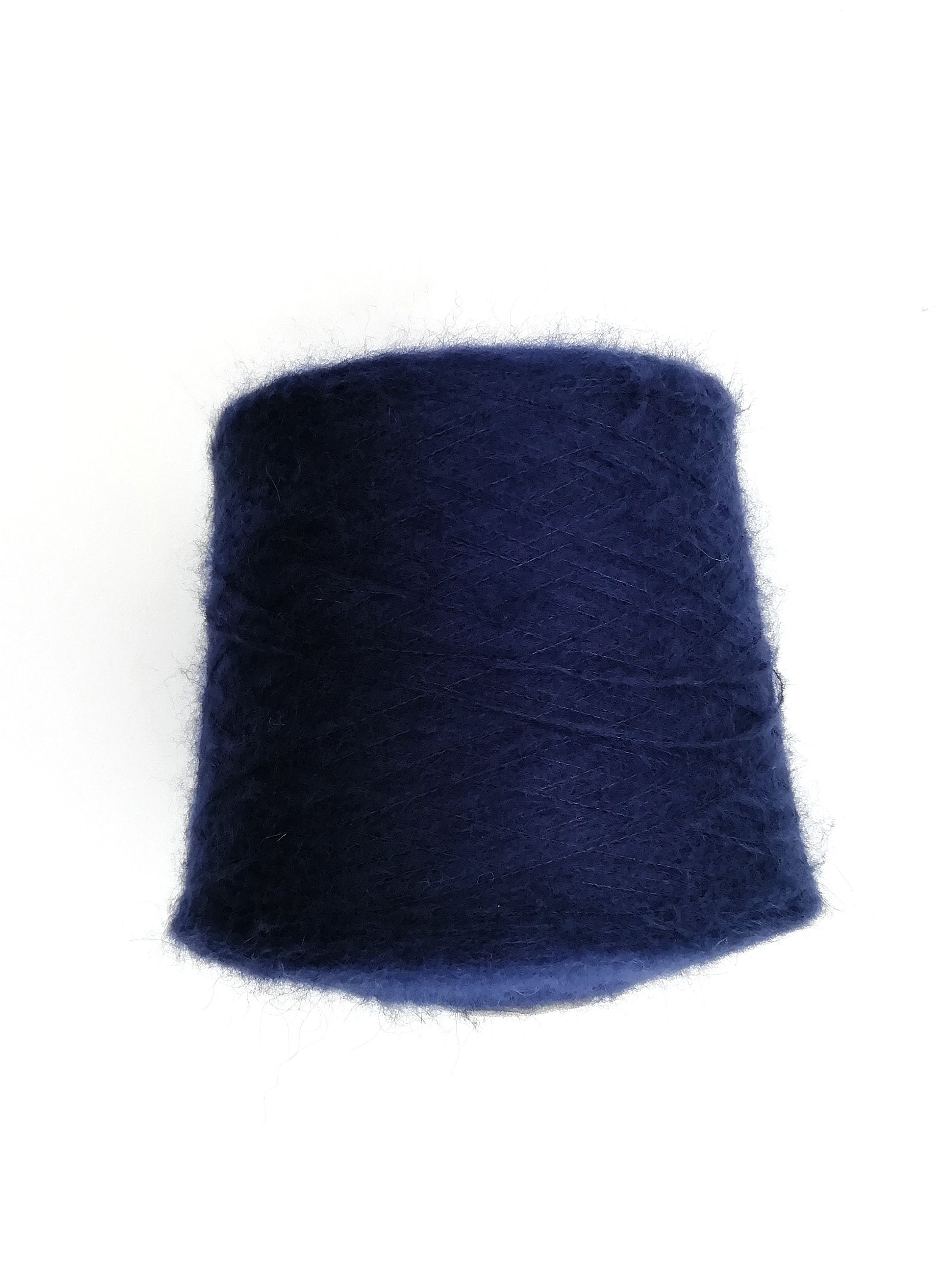 Mohair Weaving Yarn Dark Navy Blue Kidmohair Gift Yarn on Cone Etsy