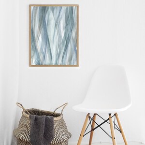 Printable Wall Art, Grey Blue Watercolor Abstract Print, Minimalist Zen Artwork for Bedroom Wall ...