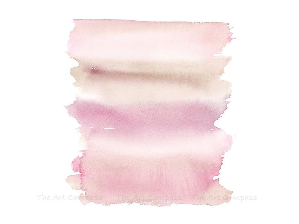 Blush Abstract Art Printable Wall Art of Watercolor Painting - Etsy