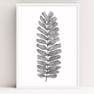Printable Wall Art in Black and White, Botanical Print Digital Download ...