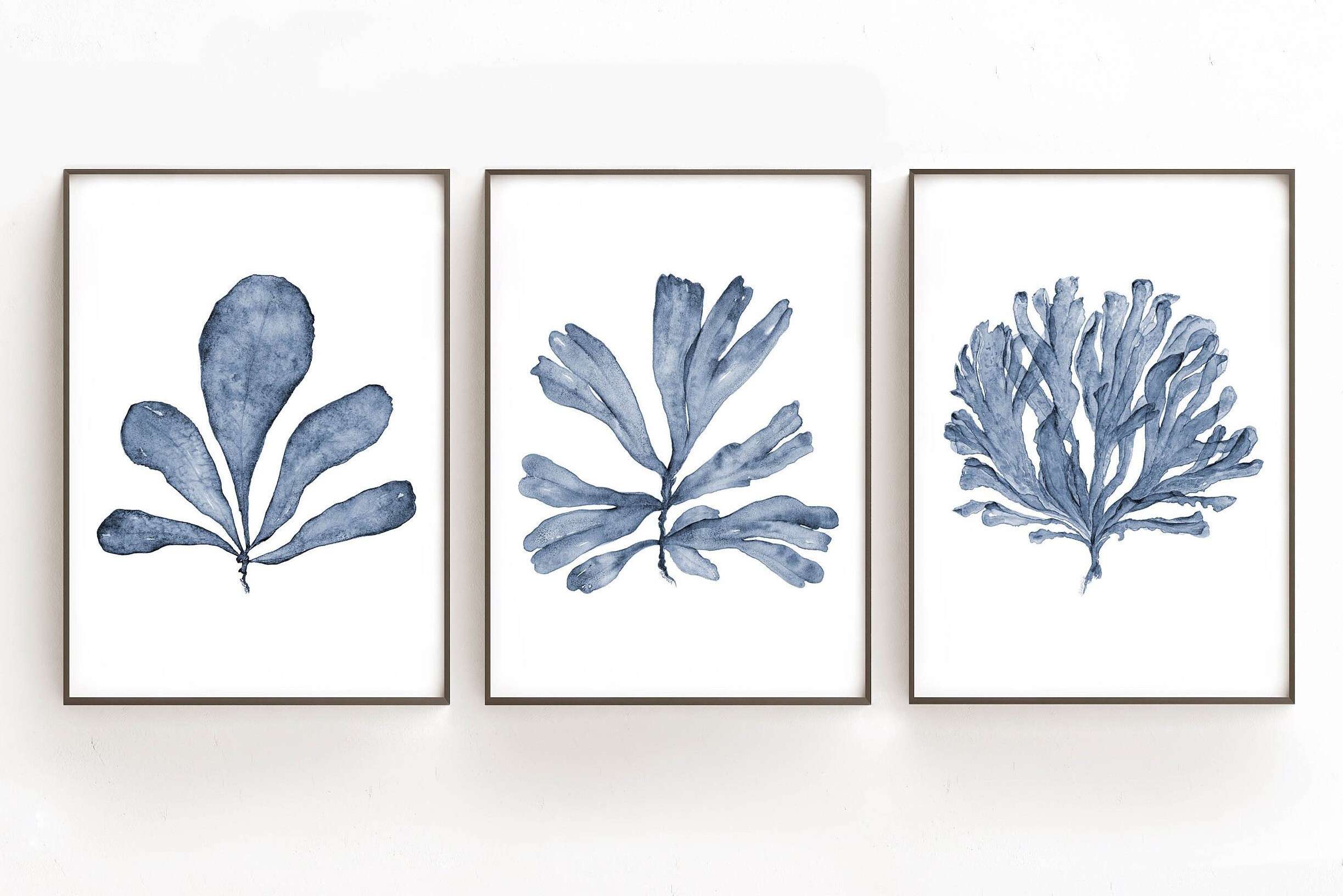 Printable Wall Art Set of 3 Instant Download Watercolor Paintings, 50cm ...